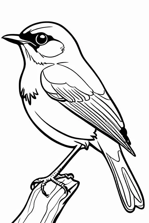 Robin Coloring Page 20 for Kids