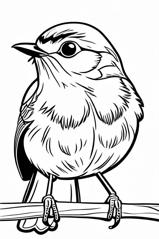 Robin Coloring Page 3 for Kids