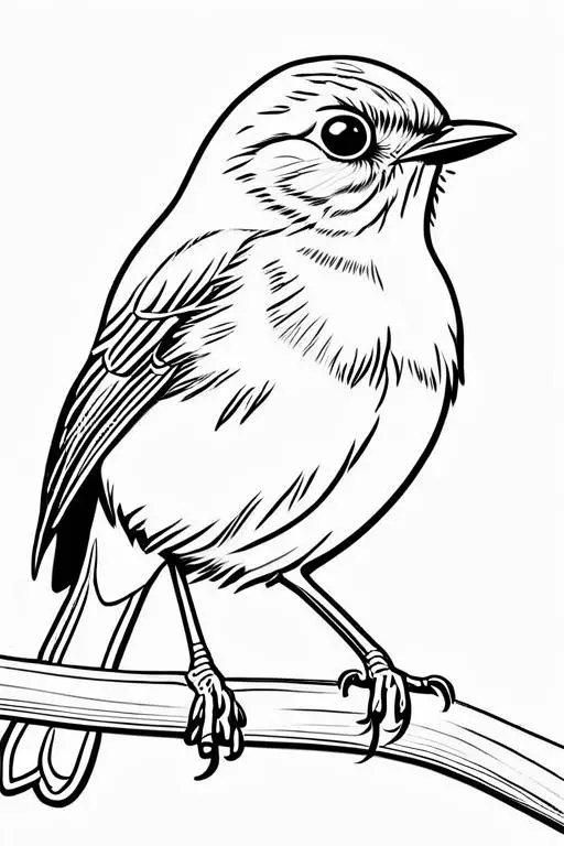 Robin Coloring Page 5 for Kids