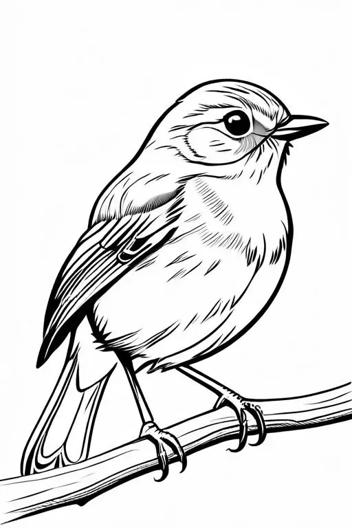 Robin Coloring Page 7 for Kids