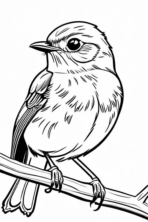 Robin Coloring Page 8 for Kids