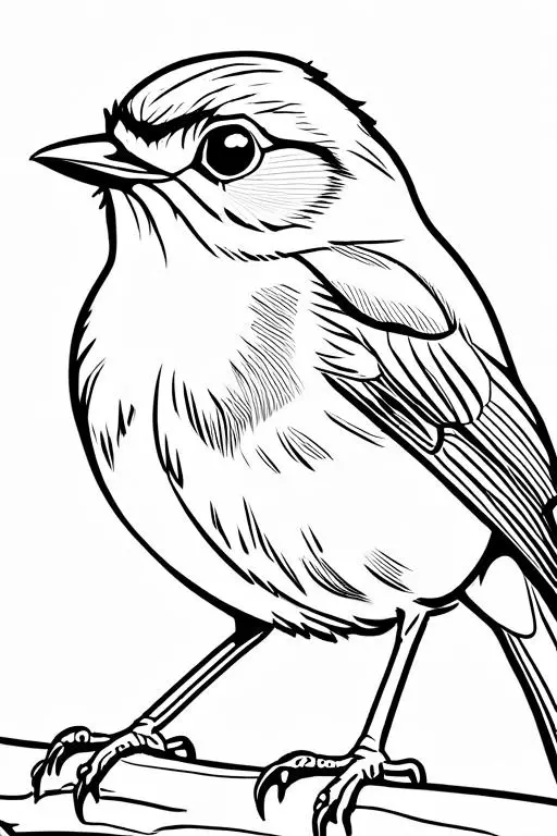 Robin Coloring Page 9 for Kids