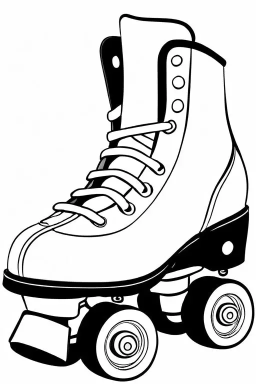 Roller Coloring Page 1 for Kids