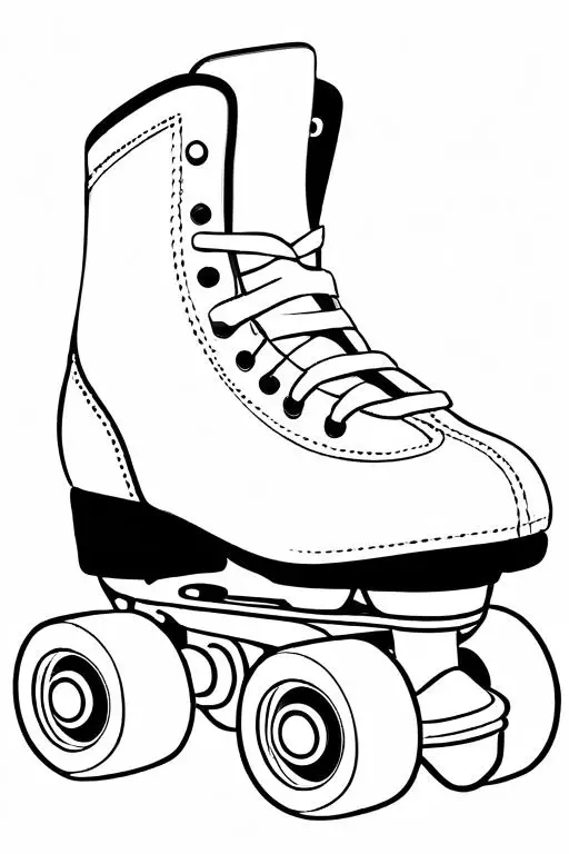 Roller Coloring Page 2 for Kids