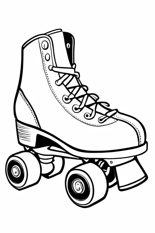 Roller Coloring Page 6 for Kids