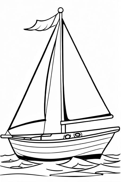 Sailboat Coloring Page 10 for Kids