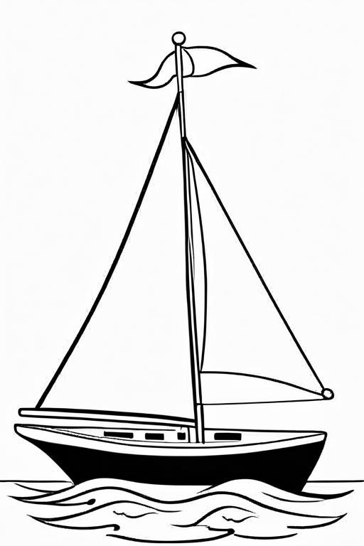 Sailboat Coloring Page 13 for Kids