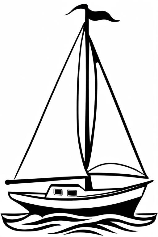 Sailboat Coloring Page 15 for Kids