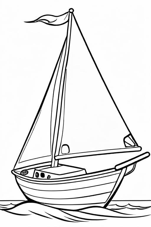 Sailboat Coloring Page 19 for Kids