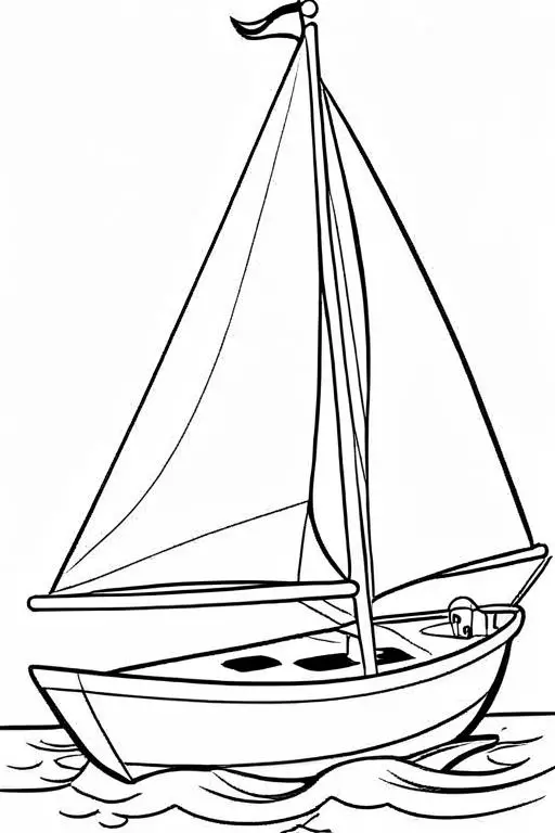 Sailboat Coloring Page 20 for Kids