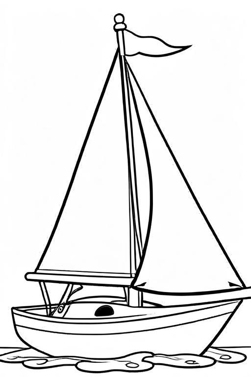 Sailboat Coloring Page 21 for Kids