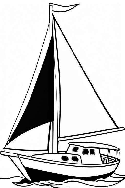 Sailboat Coloring Page 26 for Kids