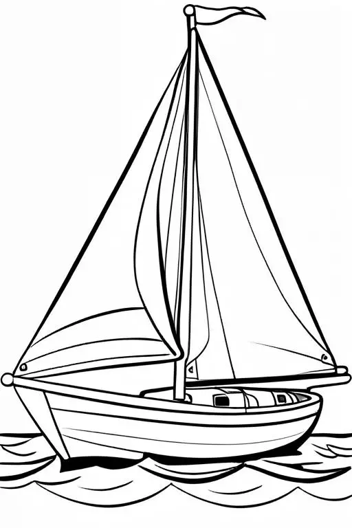 Sailboat Coloring Page 27 for Kids