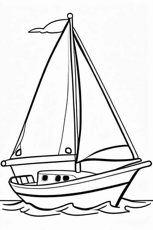 Sailboat Coloring Page 29 for Kids