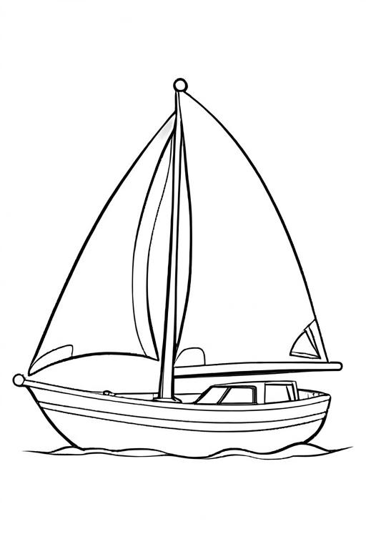 Sailboat Coloring Page 30 for Kids