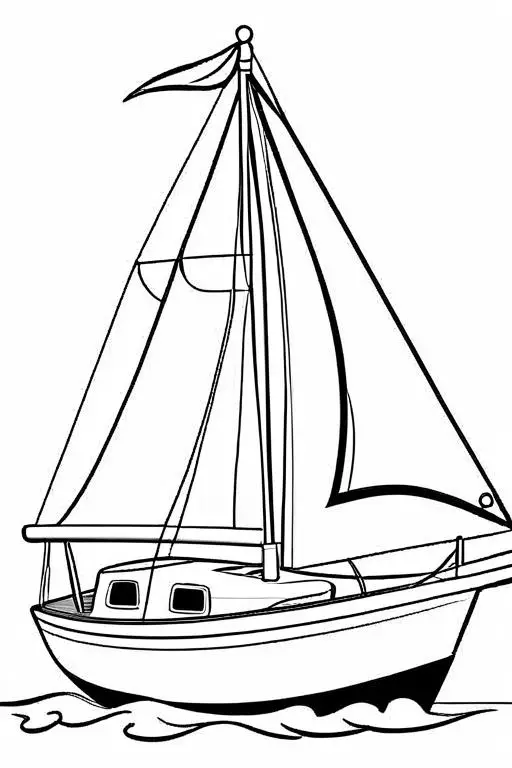 Sailboat Coloring Page 31 for Kids