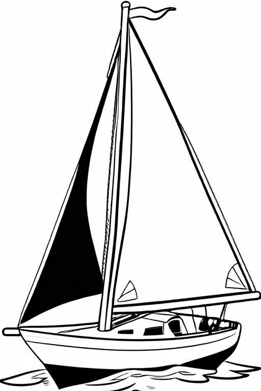 Sailboat Coloring Page 33 for Kids