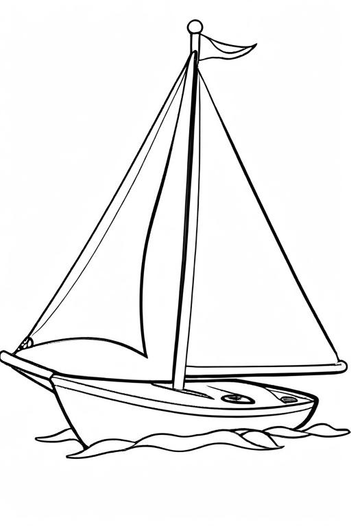 Sailboat Coloring Page 37 for Kids