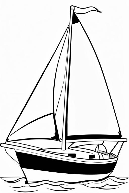 Sailboat Coloring Page 39 for Kids