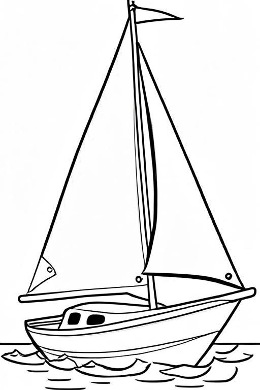 Sailboat Coloring Page 5 for Kids