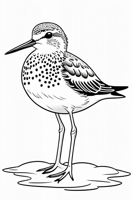 Sandpiper Coloring Page 11 for Kids