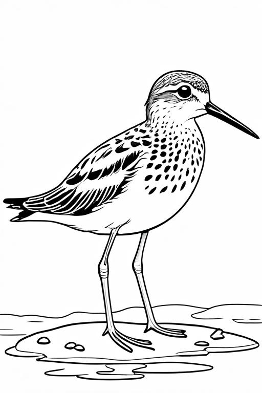 Sandpiper Coloring Page 13 for Kids