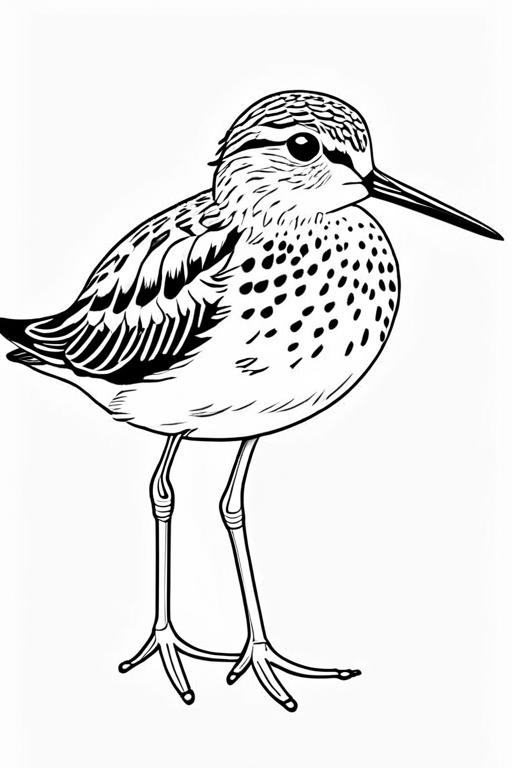 Sandpiper Coloring Page 14 for Kids