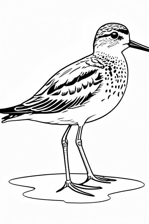 Sandpiper Coloring Page 16 for Kids