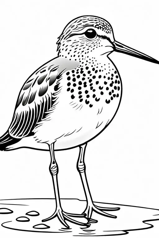 Sandpiper Coloring Page 18 for Kids