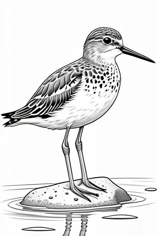 Sandpiper Coloring Page 19 for Kids