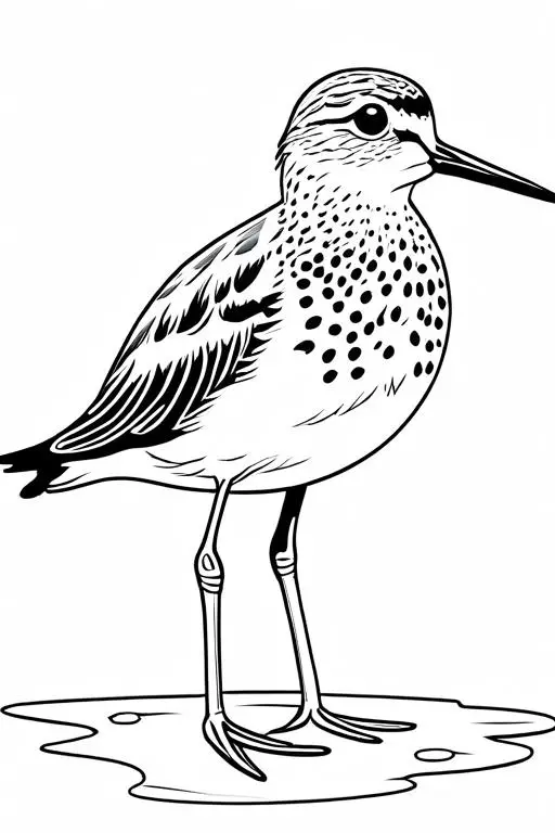 Sandpiper Coloring Page 20 for Kids