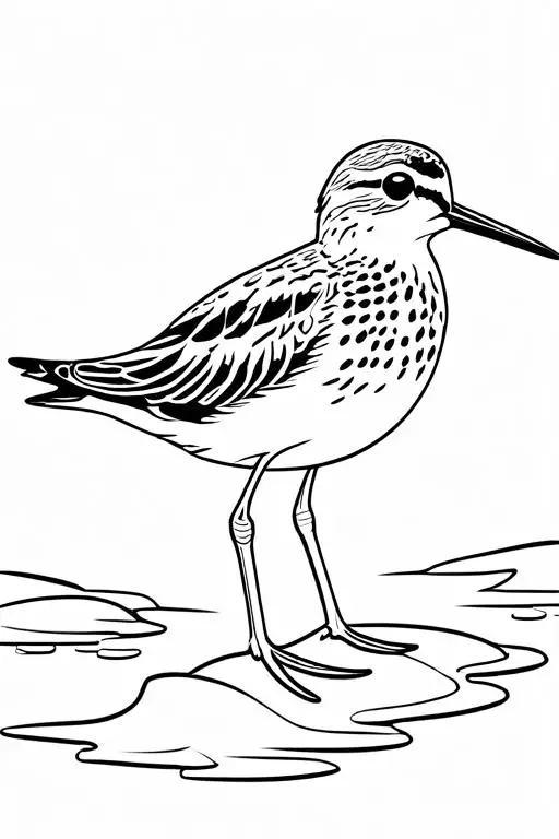 Sandpiper Coloring Page 21 for Kids