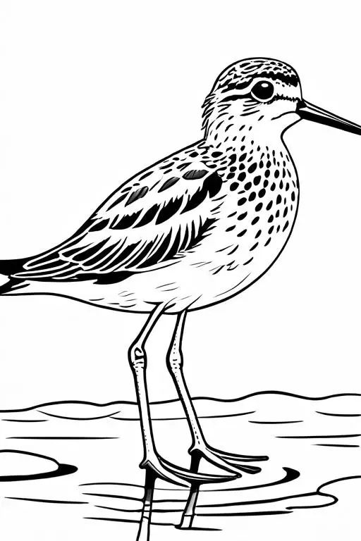 Sandpiper Coloring Page 22 for Kids