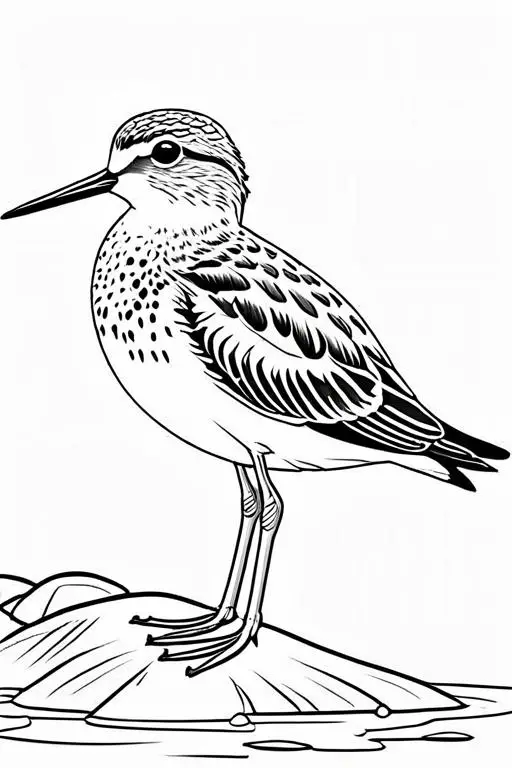 Sandpiper Coloring Page 23 for Kids