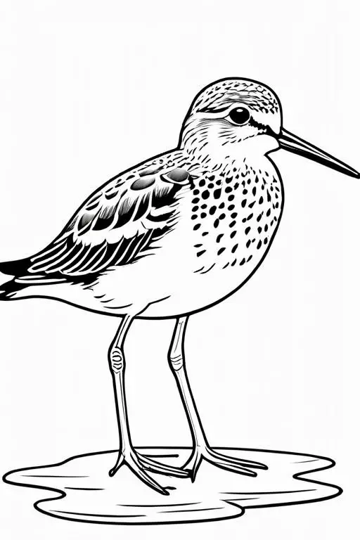 Sandpiper Coloring Page 25 for Kids