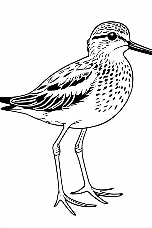 Sandpiper Coloring Page 26 for Kids