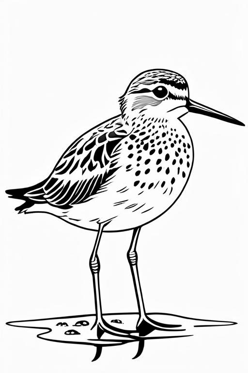 Sandpiper Coloring Page 27 for Kids