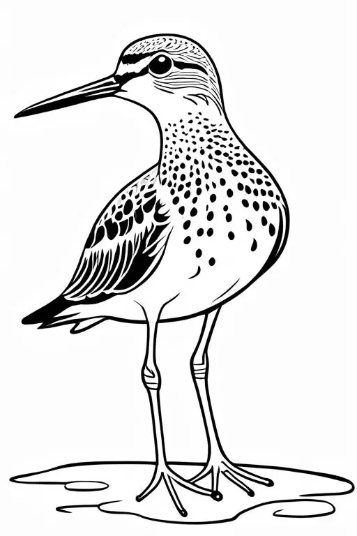 Sandpiper Coloring Page 29 for Kids