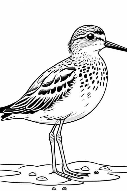 Sandpiper Coloring Page 30 for Kids