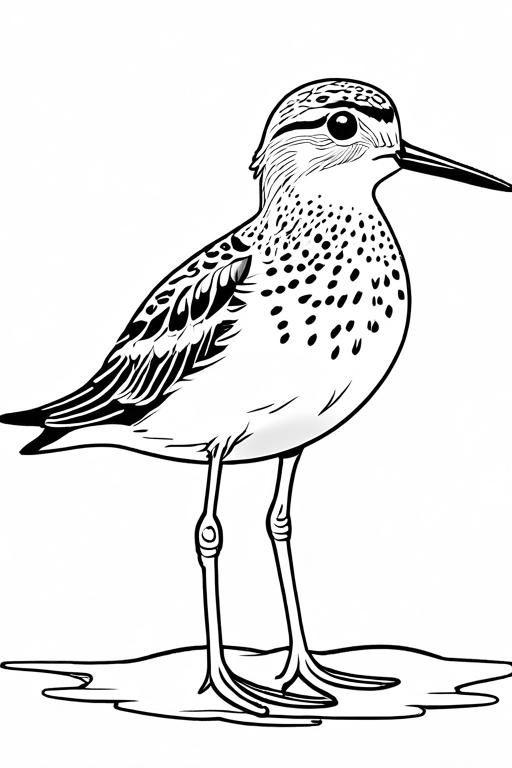 Sandpiper Coloring Page 5 for Kids