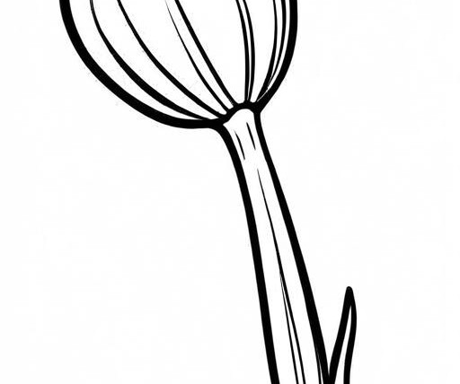 Scallion Coloring Page 1 for Kids