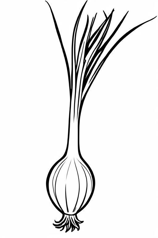 Scallion Coloring Page 10 for Kids