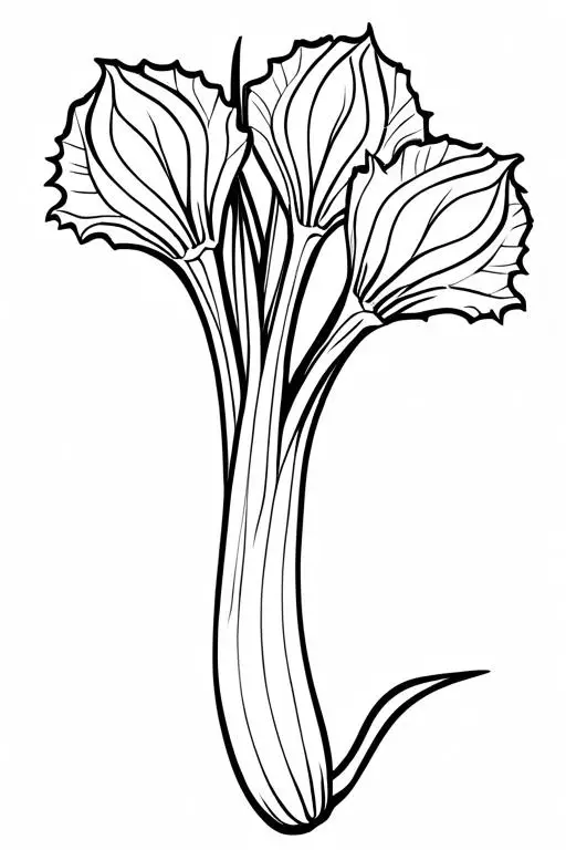 Scallion Coloring Page 11 for Kids