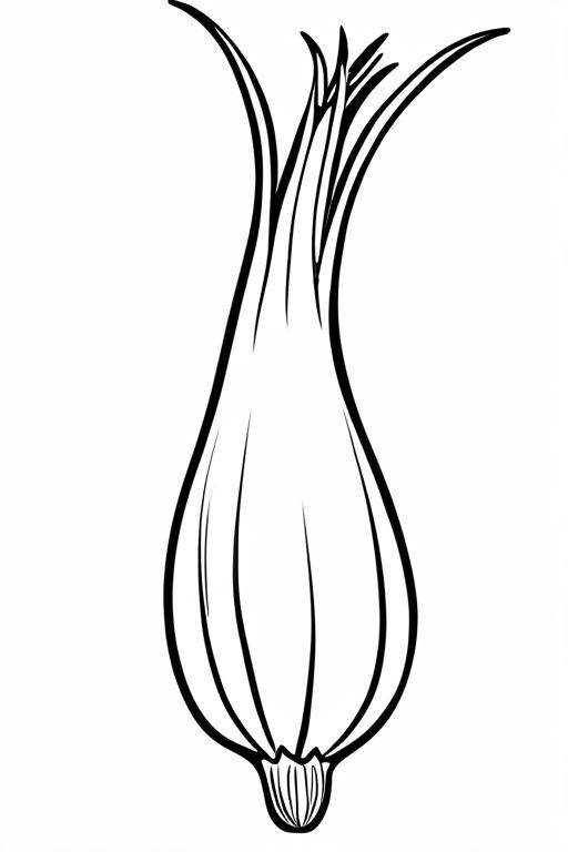 Scallion Coloring Page 14 for Kids