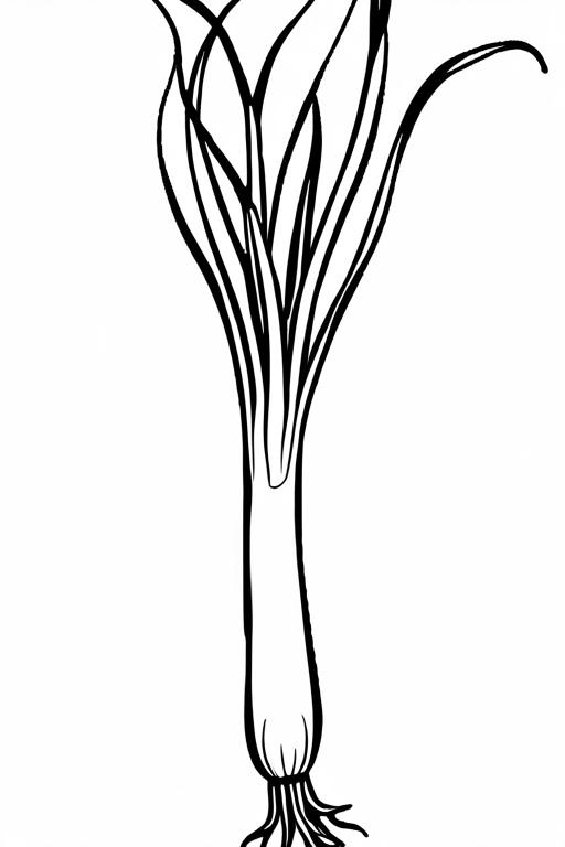 Scallion Coloring Page 16 for Kids