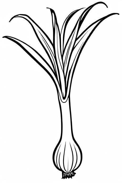 Scallion Coloring Page 20 for Kids