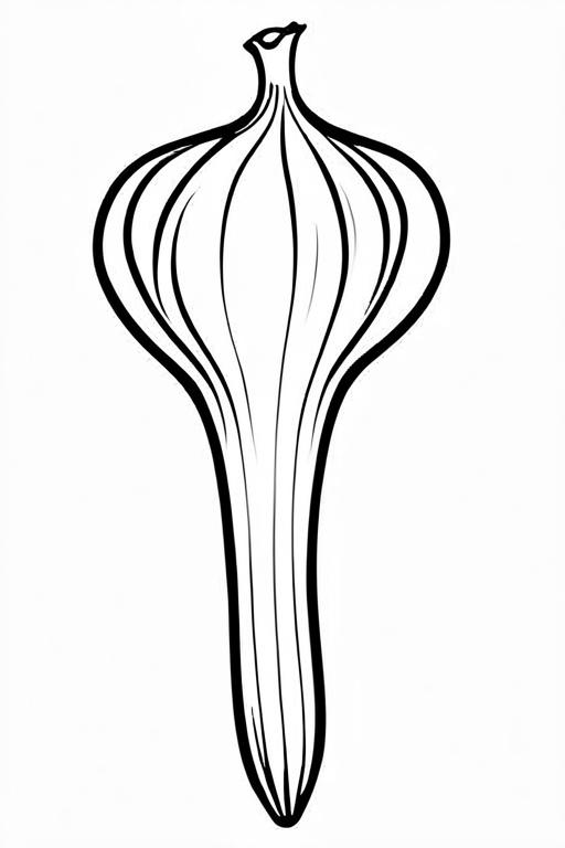 Scallion Coloring Page 23 for Kids