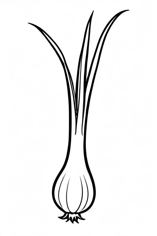 Scallion Coloring Page 26 for Kids