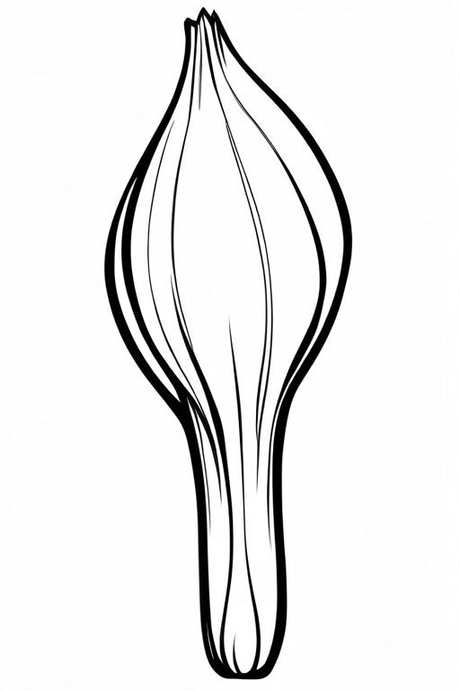 Scallion Coloring Page 27 for Kids