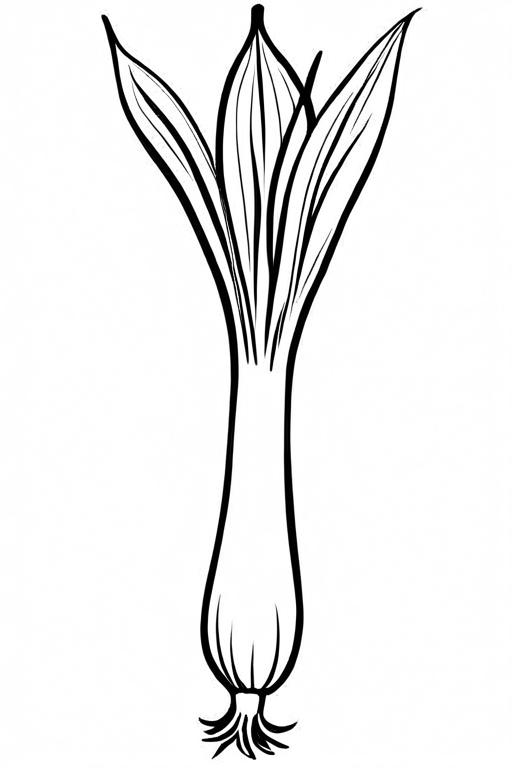 Scallion Coloring Page 28 for Kids